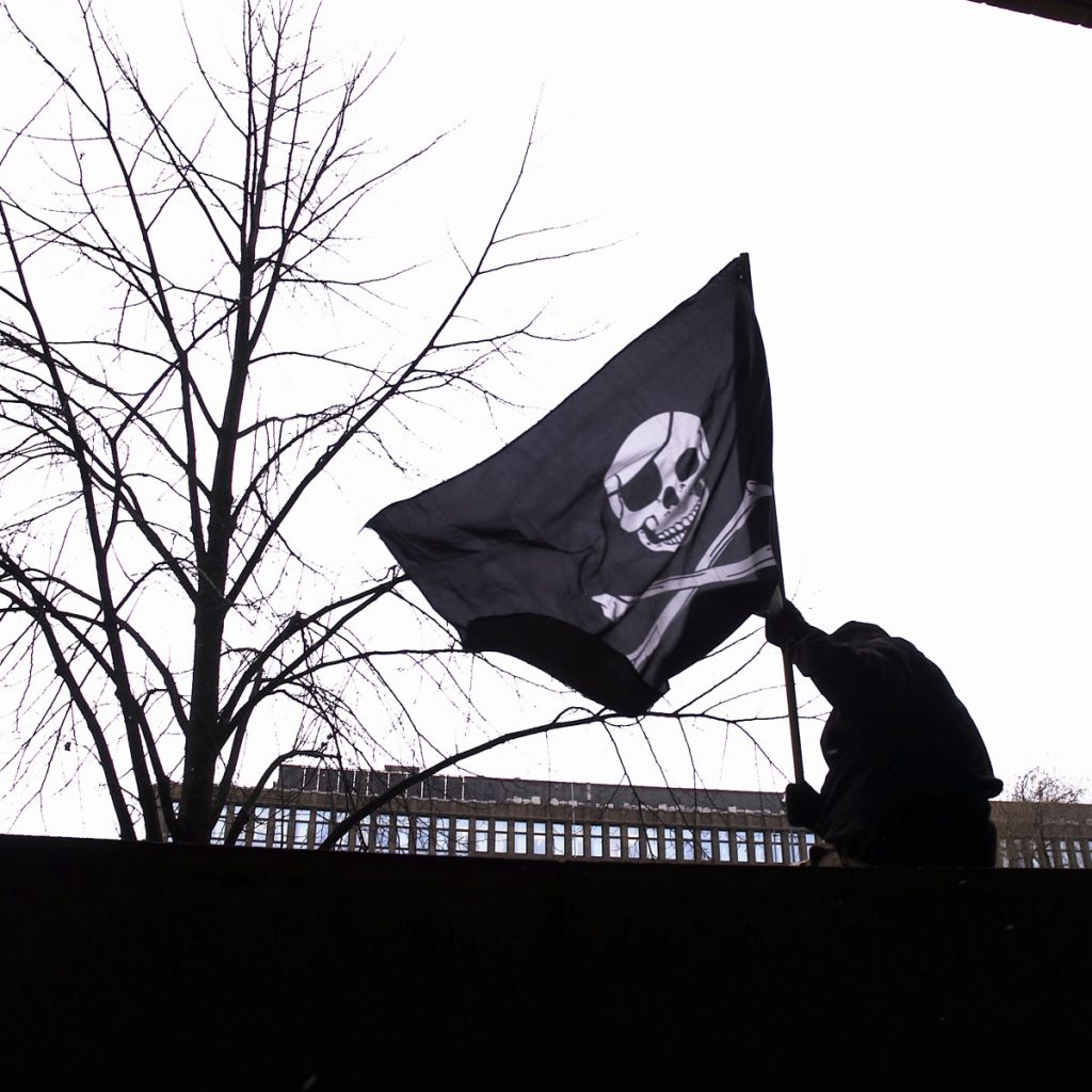 Pirate flag during TPB trial
