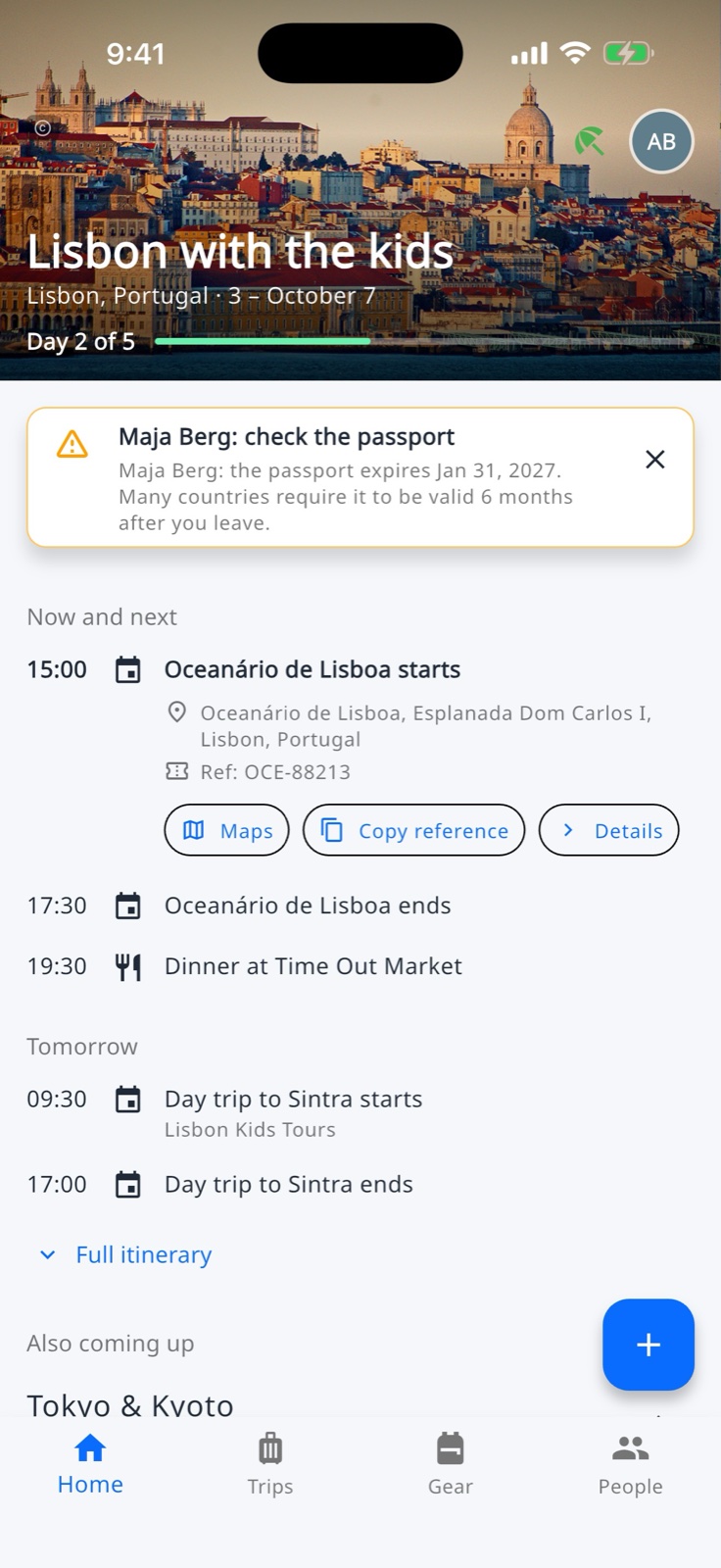 ReadyRoam daily travel plans